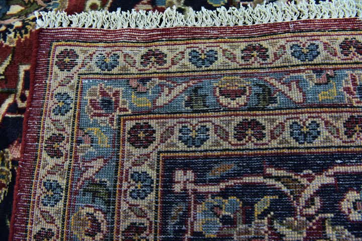 9' 8 x 13' Hand Knotted Kashan Persian Wool Rug