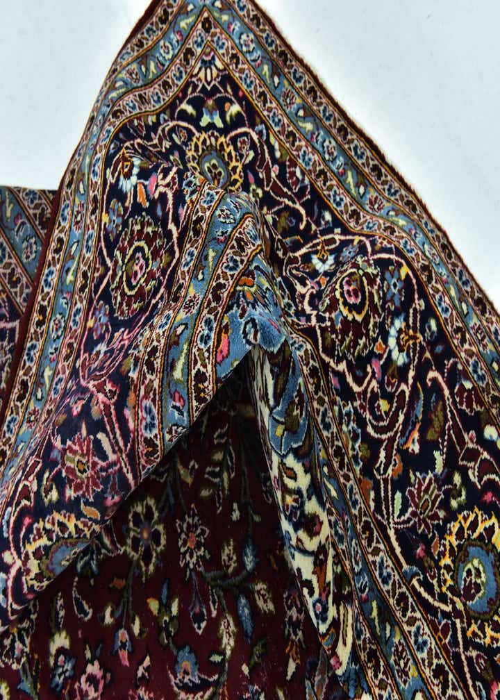 9' 8 x 13' 5 Hand Knotted Kashan Persian Wool Rug