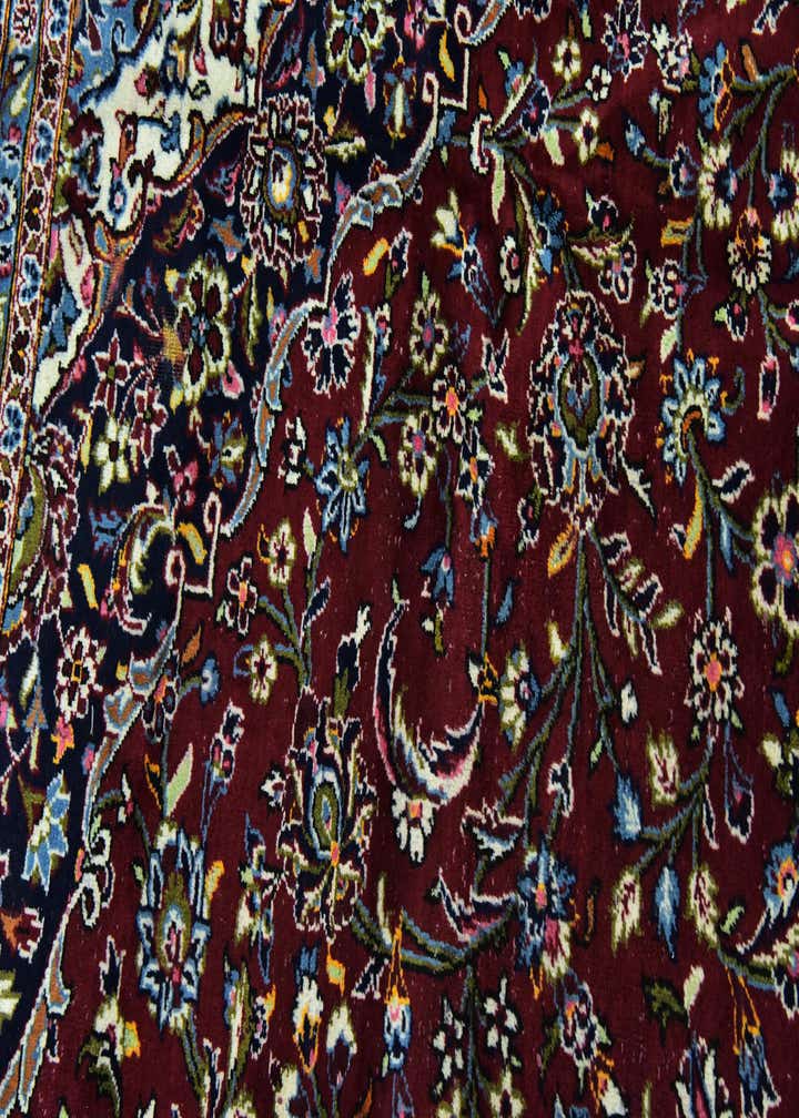 9' 8 x 13' 5 Hand Knotted Kashan Persian Wool Rug