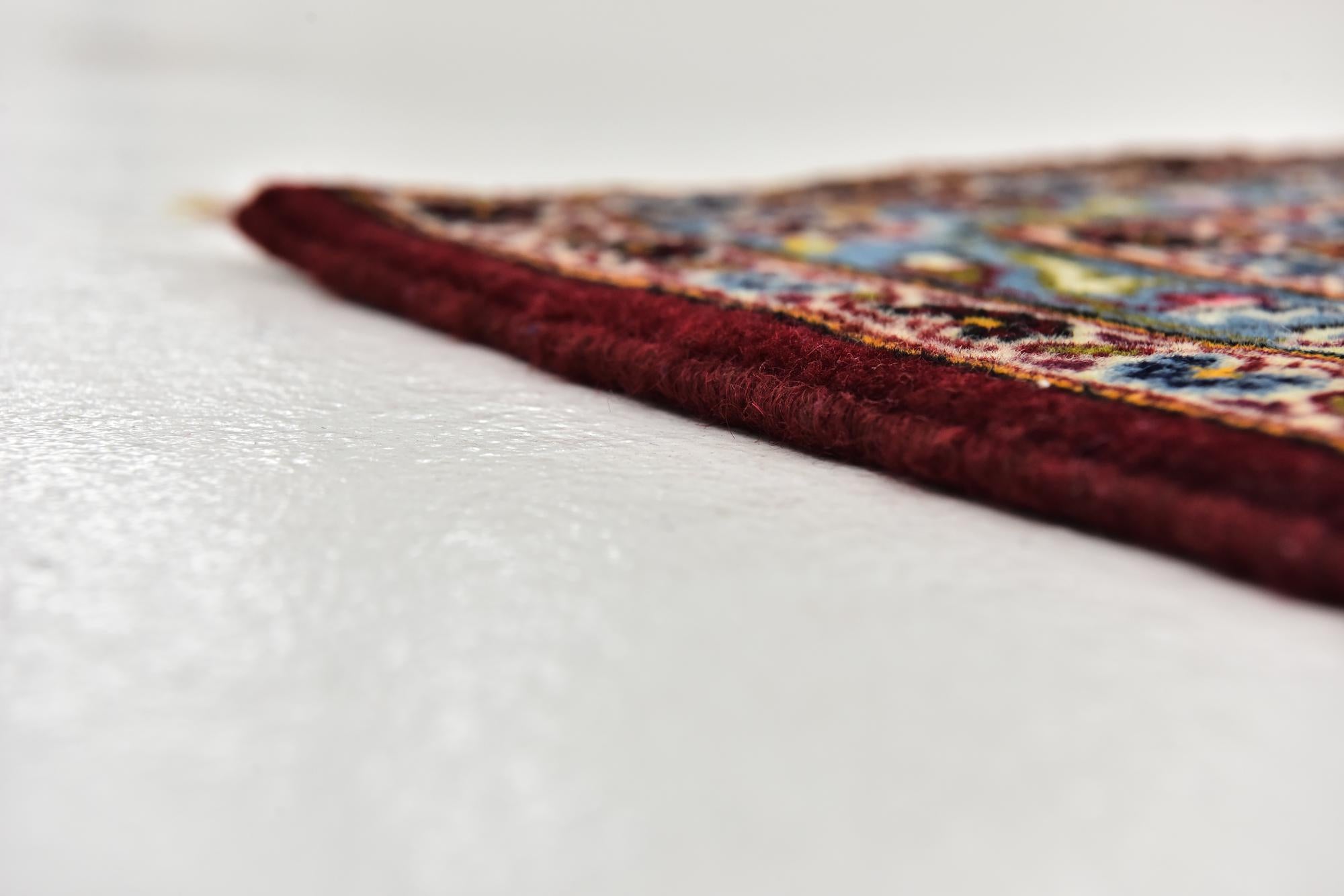 9' 8 x 13' 5 Hand Knotted Kashan Persian Wool Rug