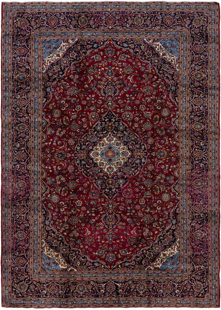 9' 8 x 13' 5 Hand Knotted Kashan Persian Wool Rug