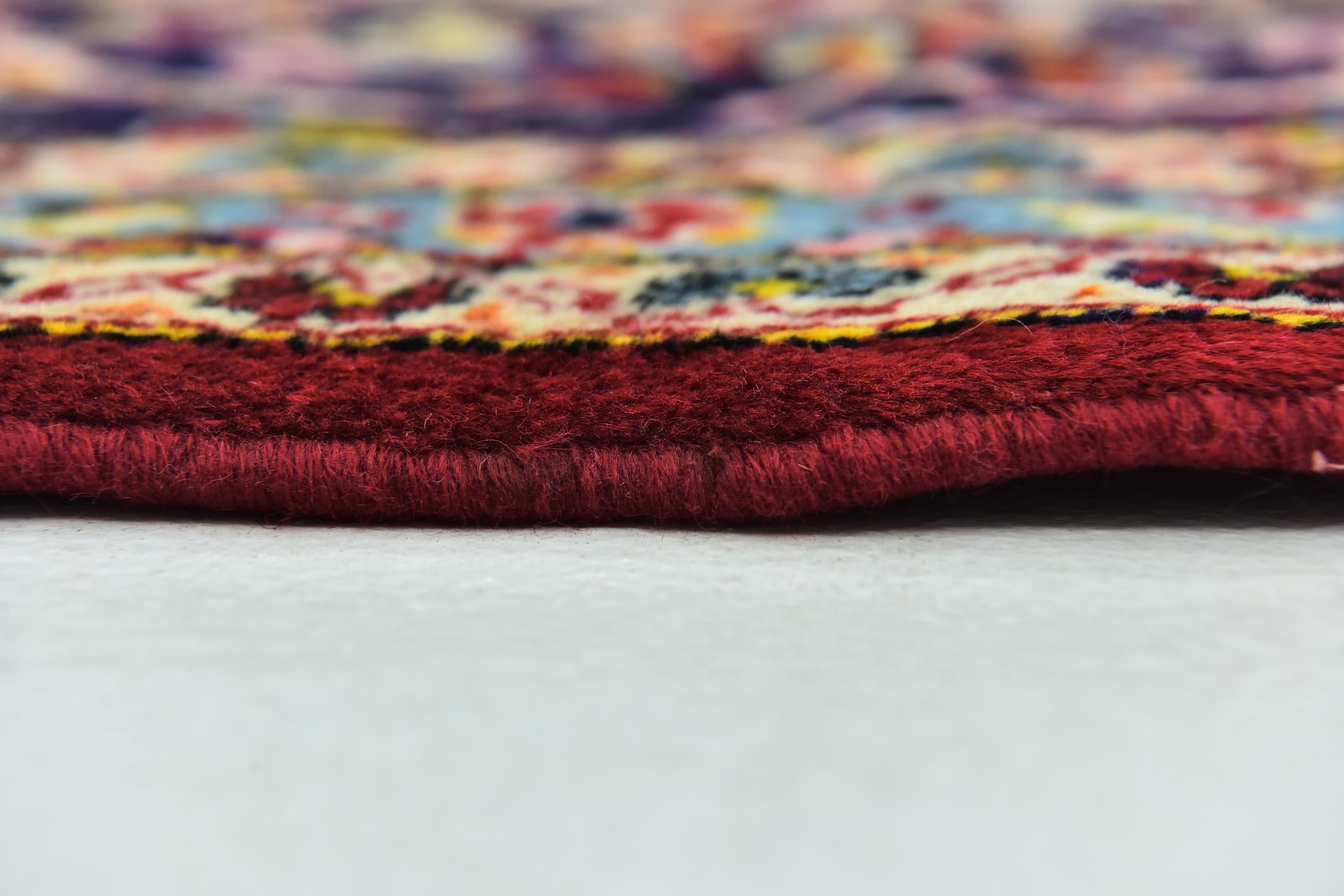 9' 7 x 13' 5 Hand Knotted Kashan Persian Wool Rug