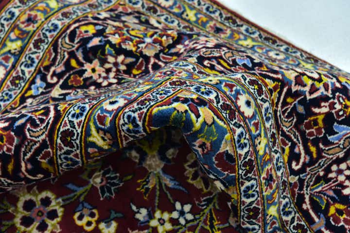 9' 7 x 13' Hand Knotted Kashan Persian Wool Rug