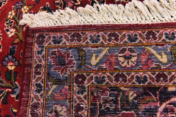 9' 9 x 13' 5 Hand Knotted Kashan Persian Wool Rug