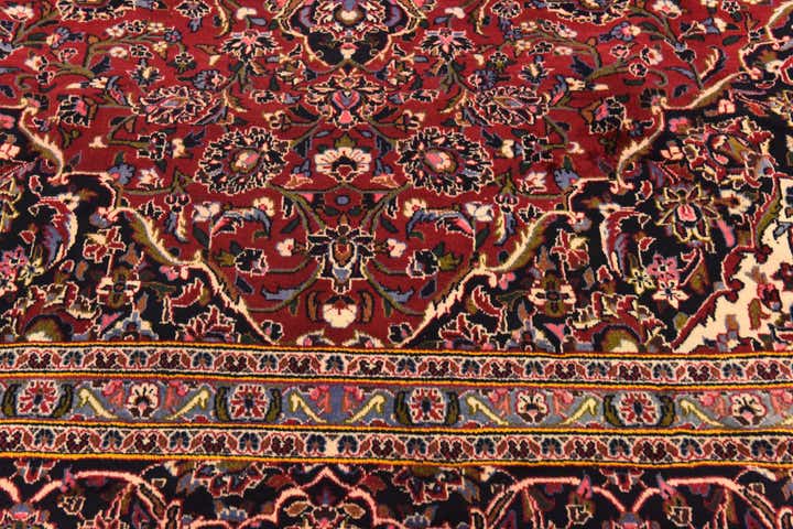 9' 9 x 13' 5 Hand Knotted Kashan Persian Wool Rug
