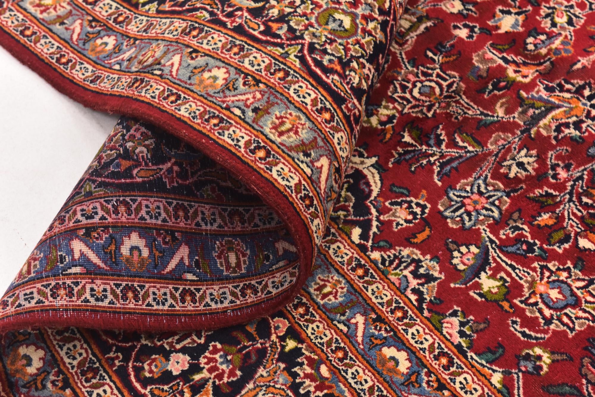 305cm x 385cm anudado a mano Kashan Alfombra Persa Lana
