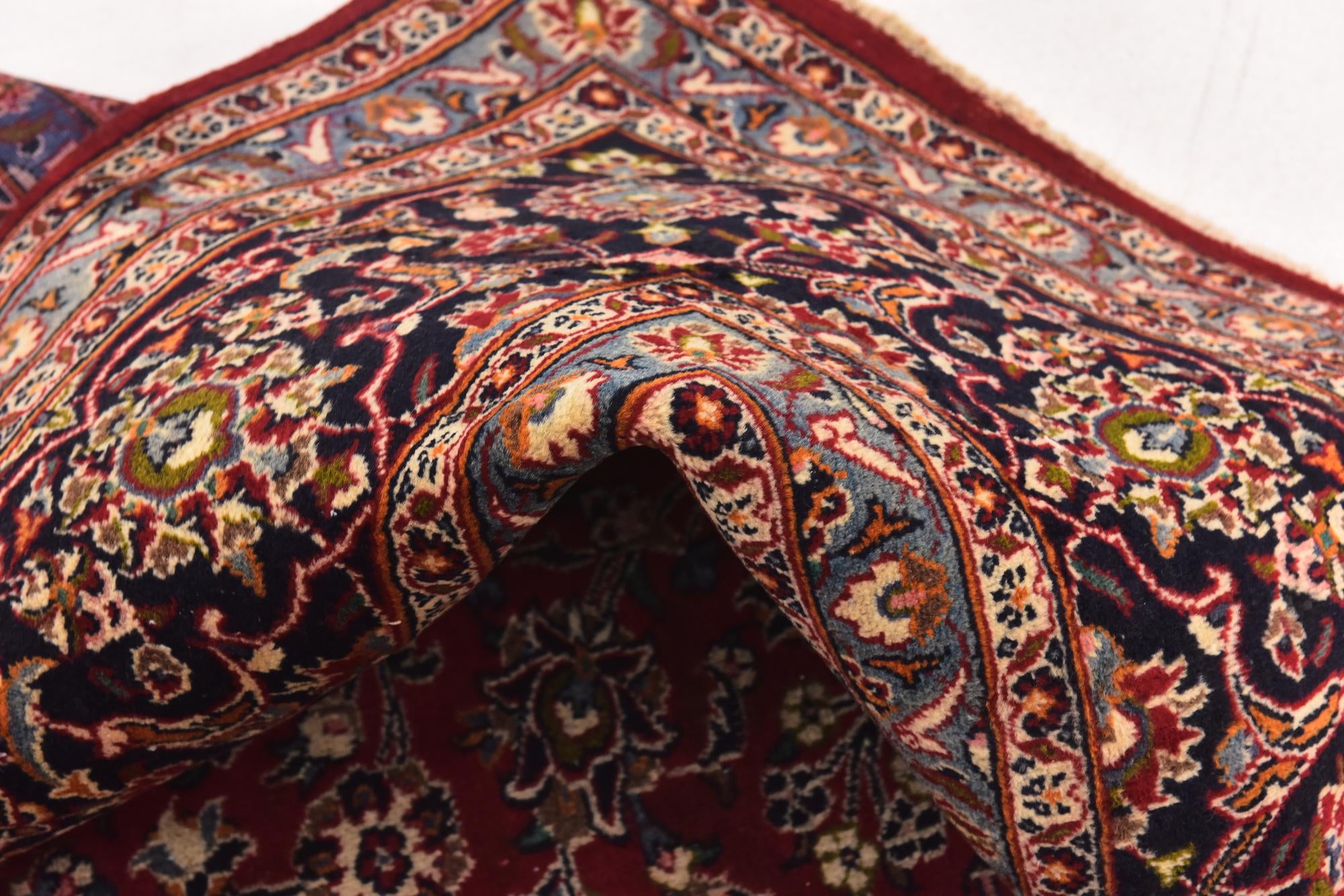 305cm x 385cm anudado a mano Kashan Alfombra Persa Lana