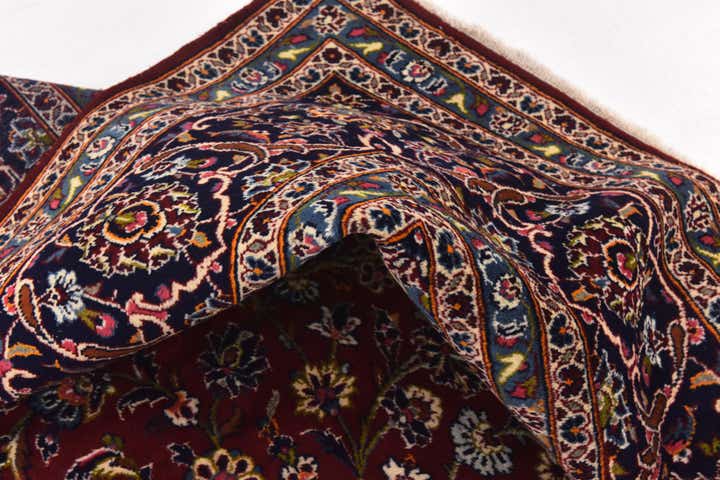 9' 8 x 13' 4 Hand Knotted Kashan Persian Wool Rug
