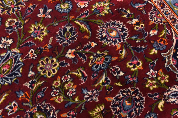 9' 8 x 13' 4 Hand Knotted Kashan Persian Wool Rug