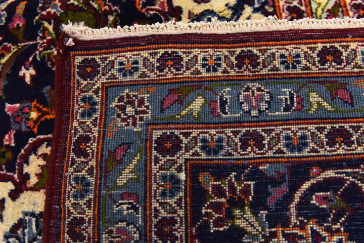 9' 8 x 13' 4 Hand Knotted Kashan Persian Wool Rug