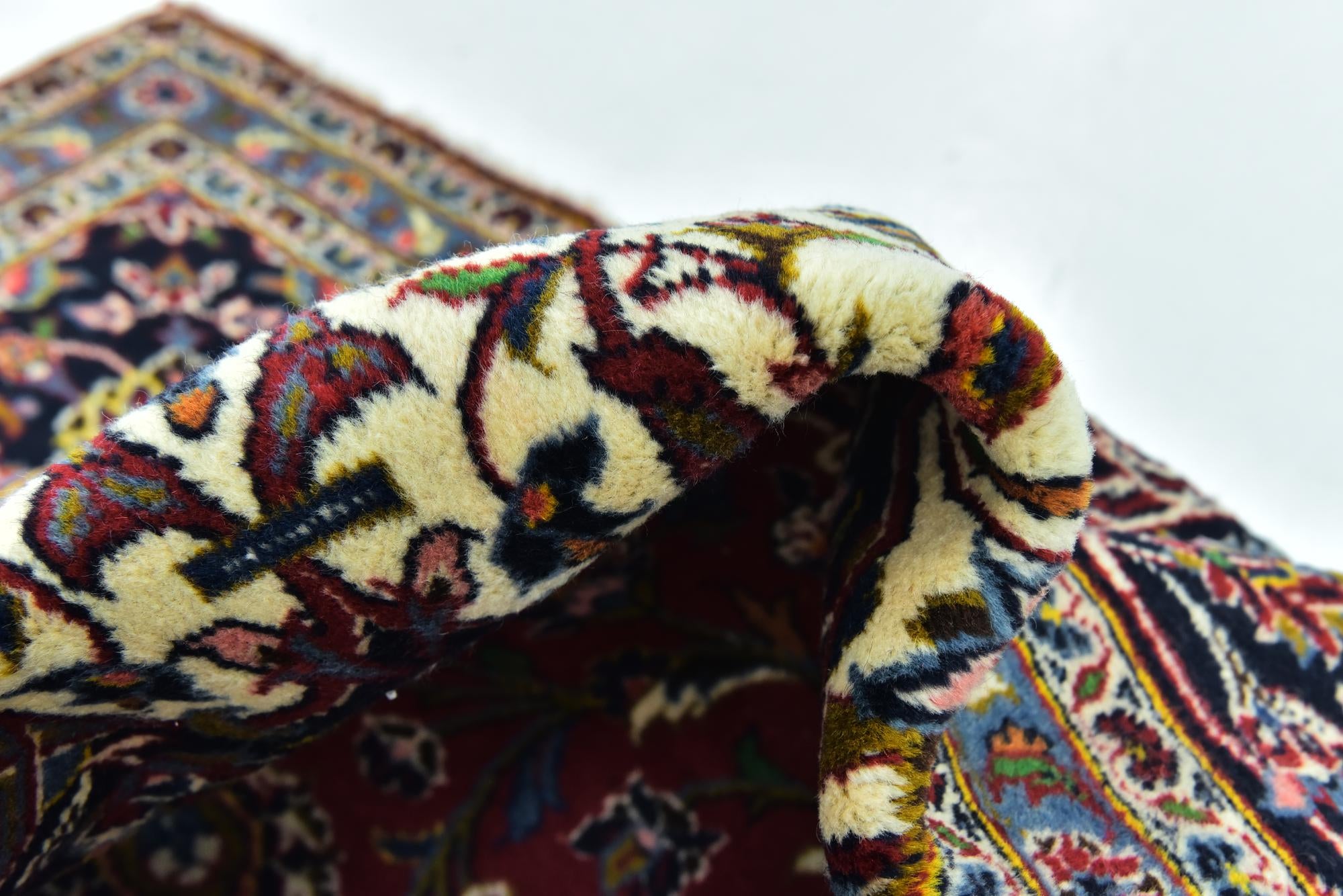 9' 9 x 13' Hand Knotted Kashan Persian Wool Rug