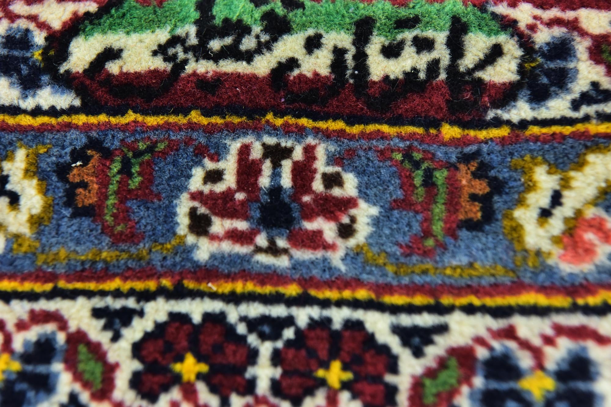 9' 9 x 13' Hand Knotted Kashan Persian Wool Rug