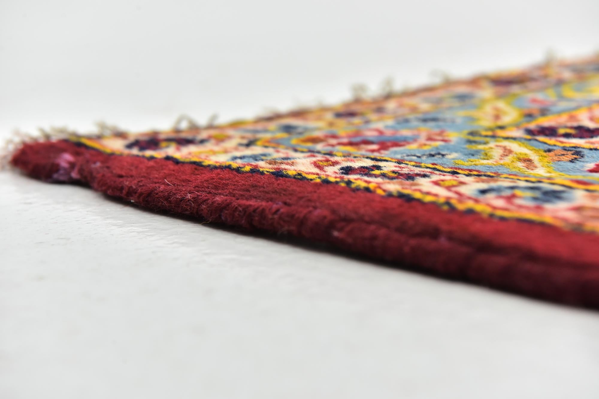 9' 9 x 13' Hand Knotted Kashan Persian Wool Rug