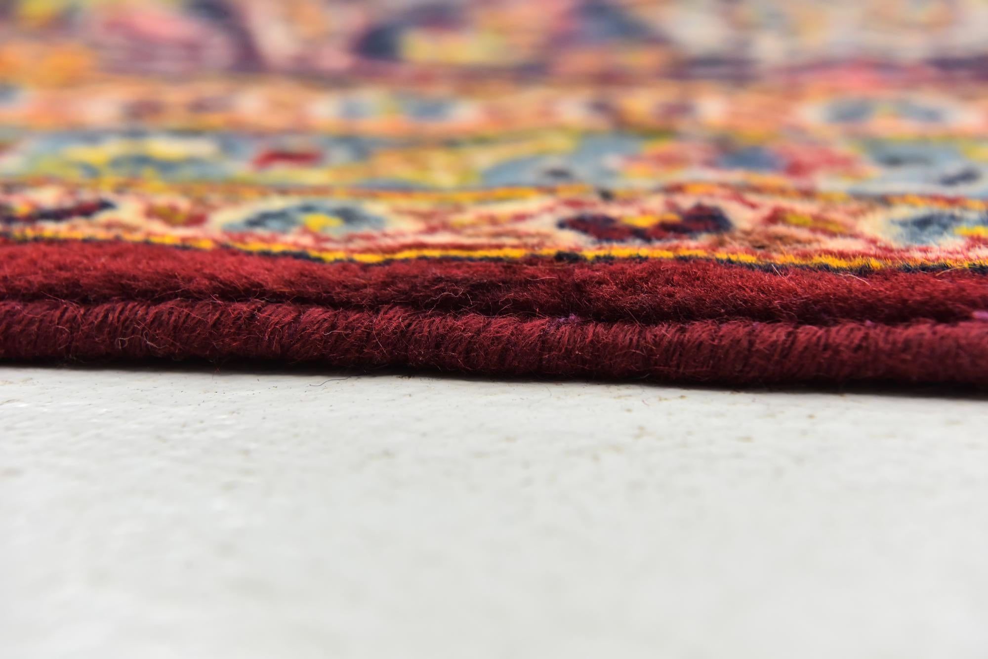 9' 9 x 13' Hand Knotted Kashan Persian Wool Rug