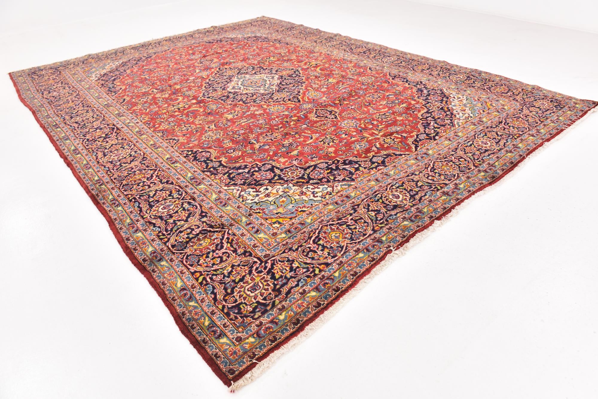 295cm x 390cm anudado a mano Kashan Alfombra Persa Lana