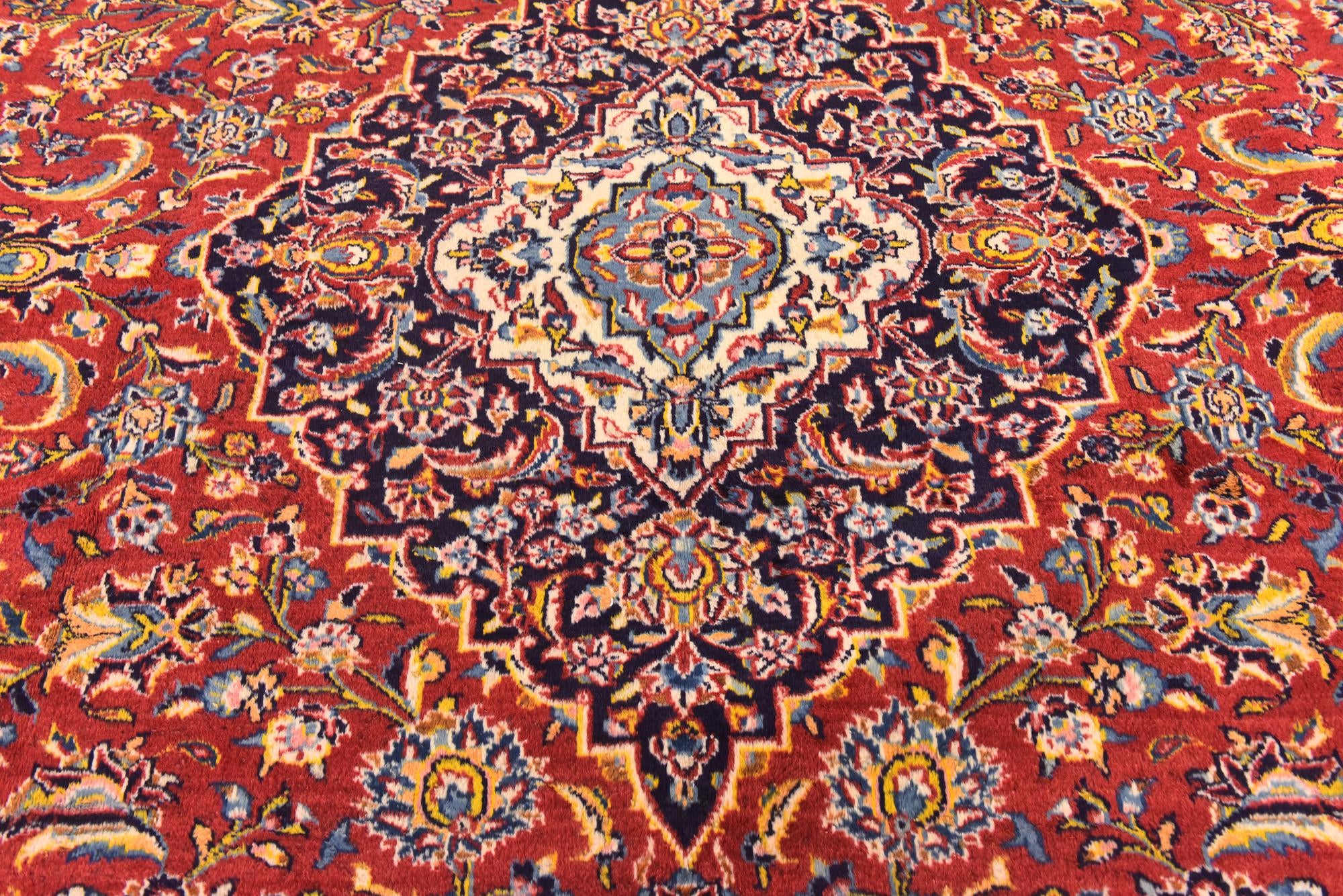 295cm x 390cm anudado a mano Kashan Alfombra Persa Lana