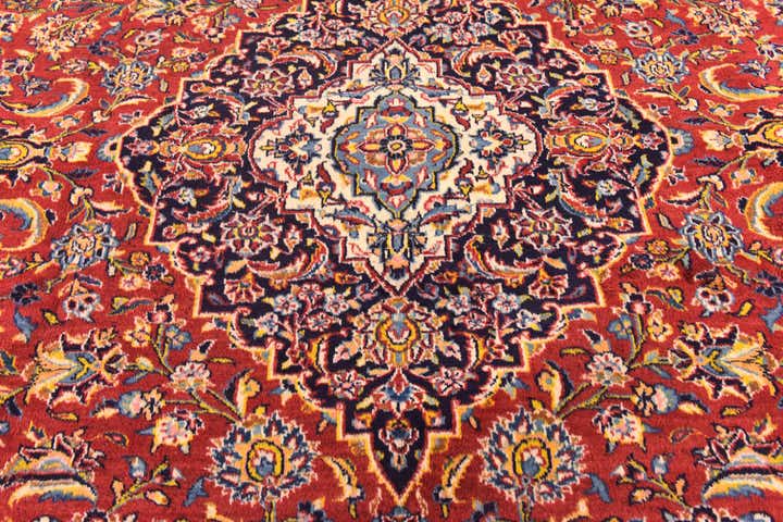 295cm x 390cm anudado a mano Kashan Alfombra Persa Lana