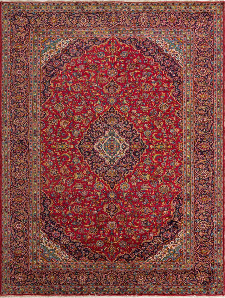 295cm x 390cm anudado a mano Kashan Alfombra Persa Lana
