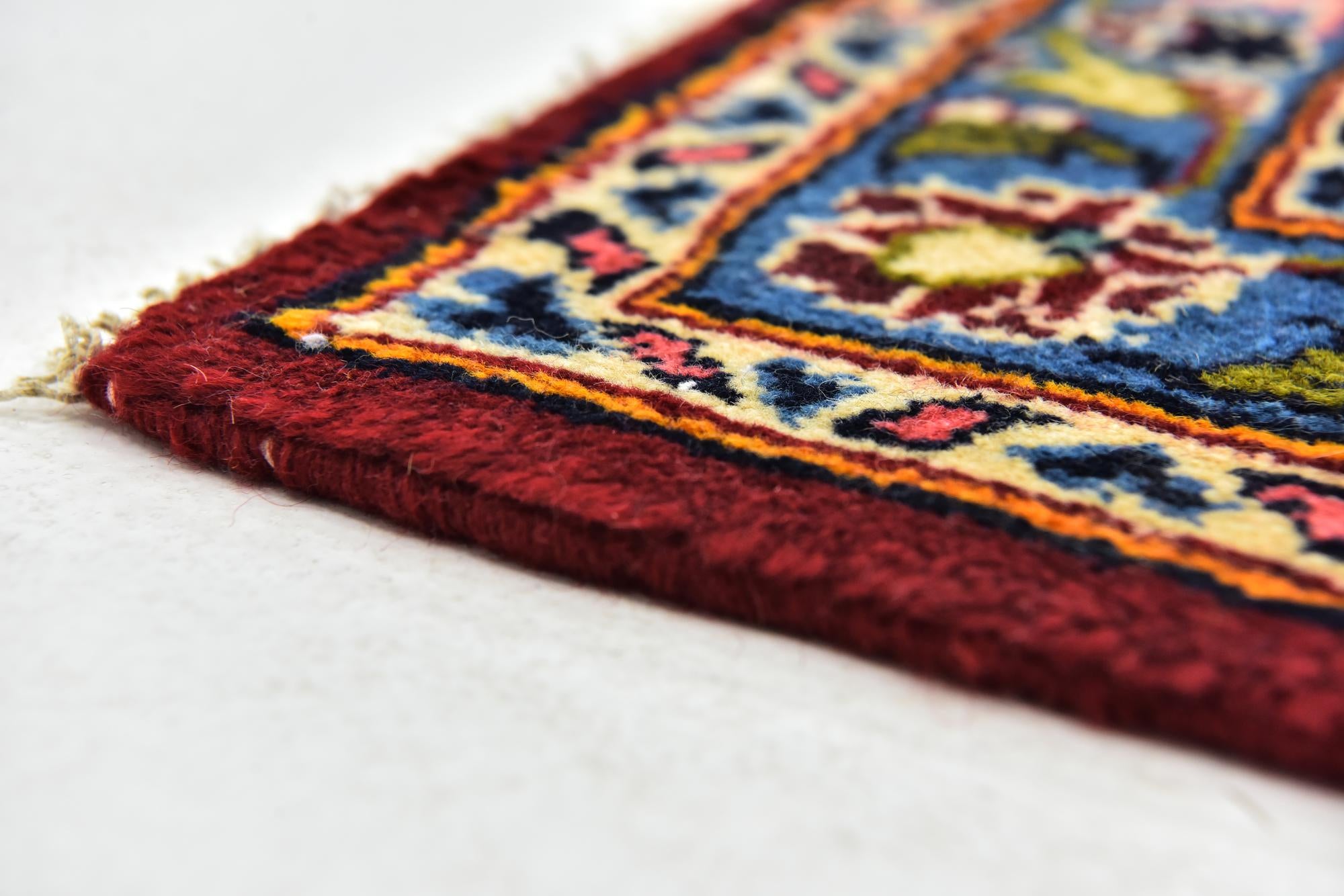 9' 7 x 12' 7 Hand Knotted Kashan Persian Wool Rug