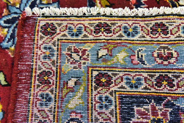 9' 8 x 13' Hand Knotted Kashan Persian Wool Rug