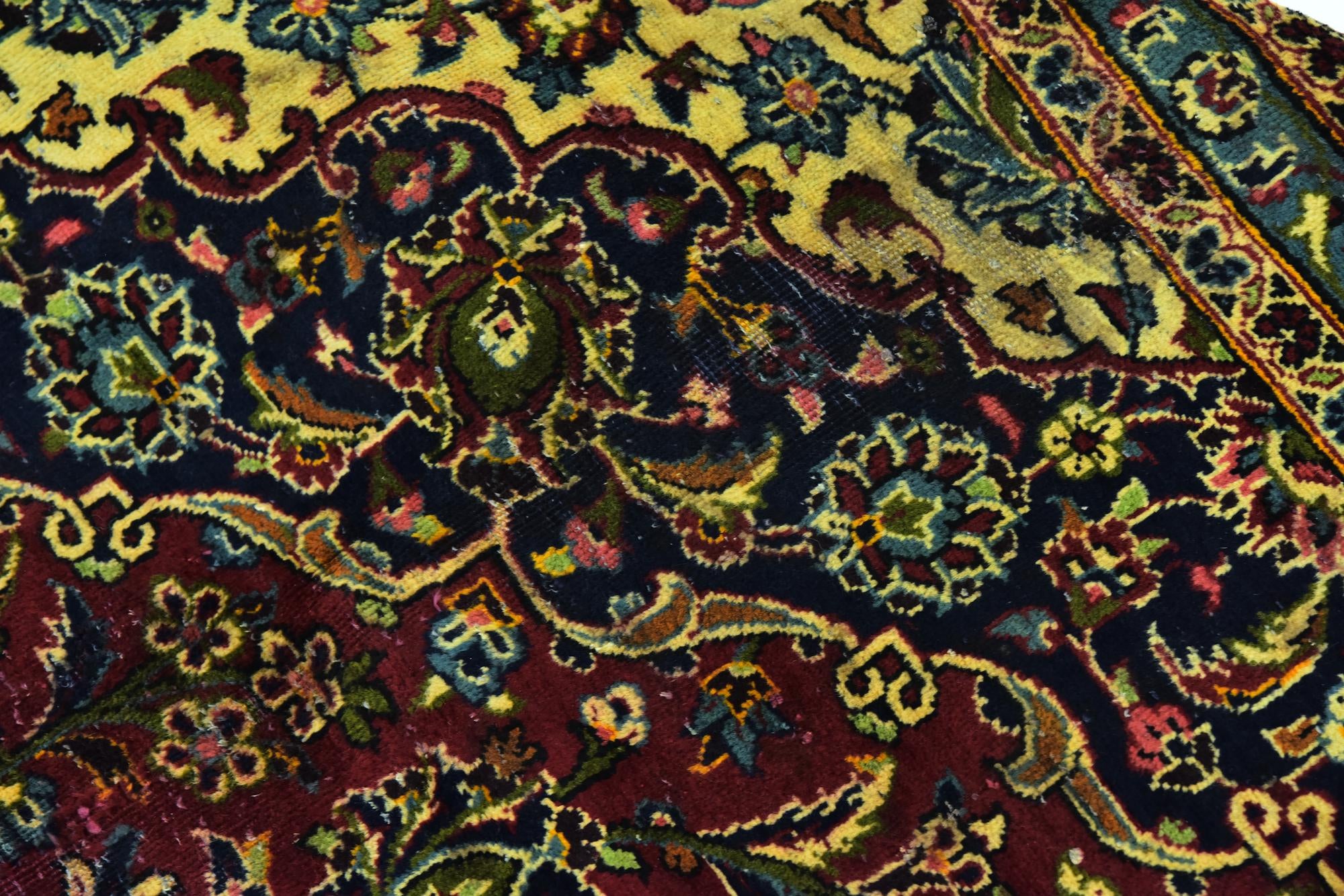 9' 6 x 13' Hand Knotted Kashan Persian Wool Rug