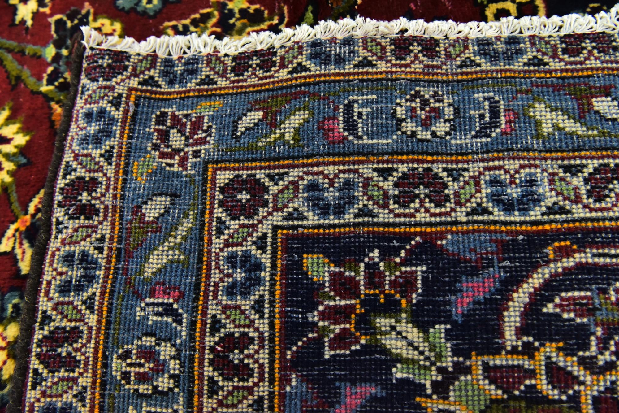 9' 6 x 13' Hand Knotted Kashan Persian Wool Rug