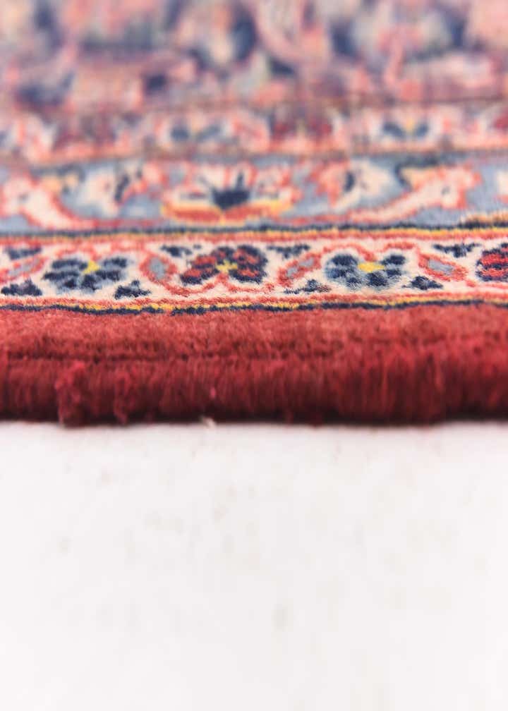 9' 8 x 12' 10 Hand Knotted Kashan Persian Wool Rug