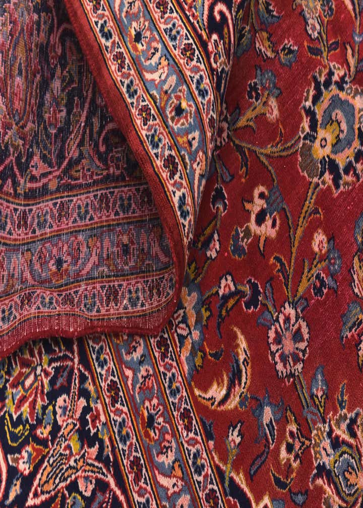 9' 8 x 12' 10 Hand Knotted Kashan Persian Wool Rug