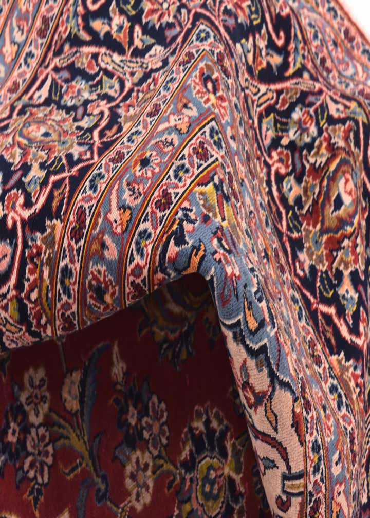 9' 8 x 12' 10 Hand Knotted Kashan Persian Wool Rug