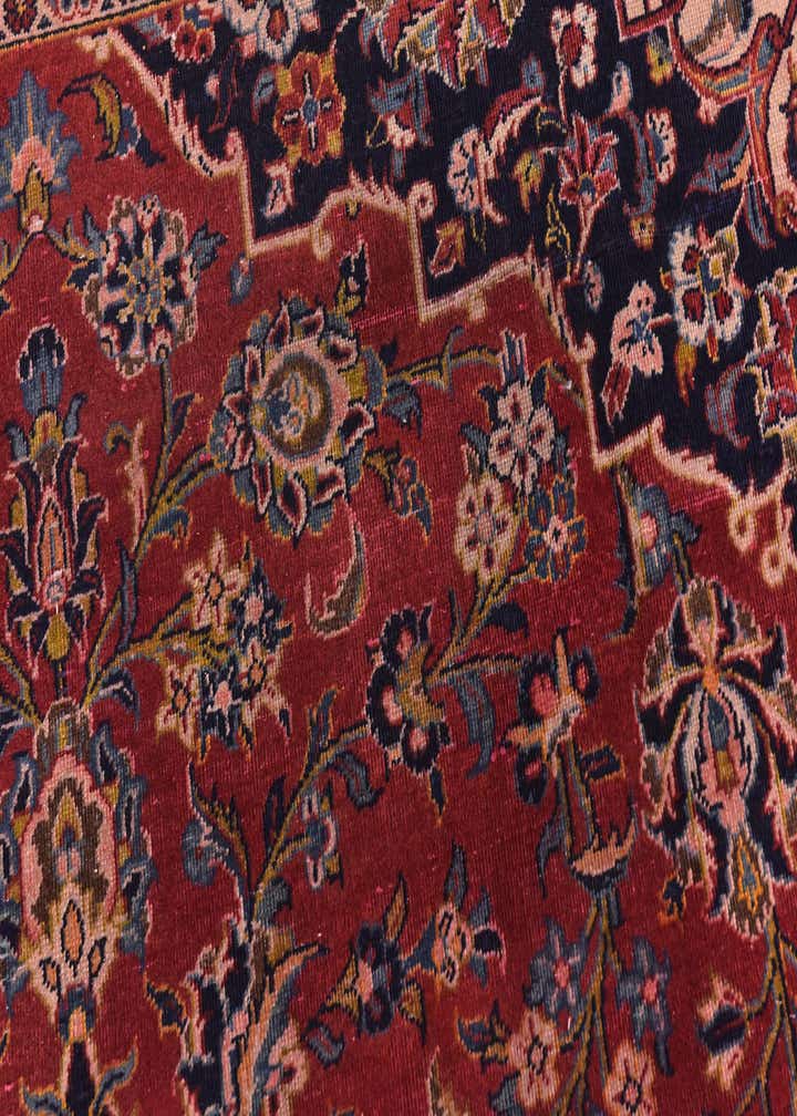 9' 8 x 12' 10 Hand Knotted Kashan Persian Wool Rug