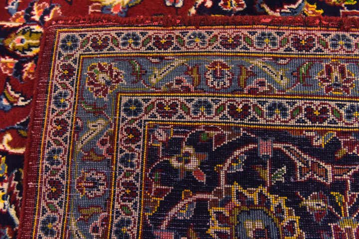 9' 7 x 13' Hand Knotted Kashan Persian Wool Rug