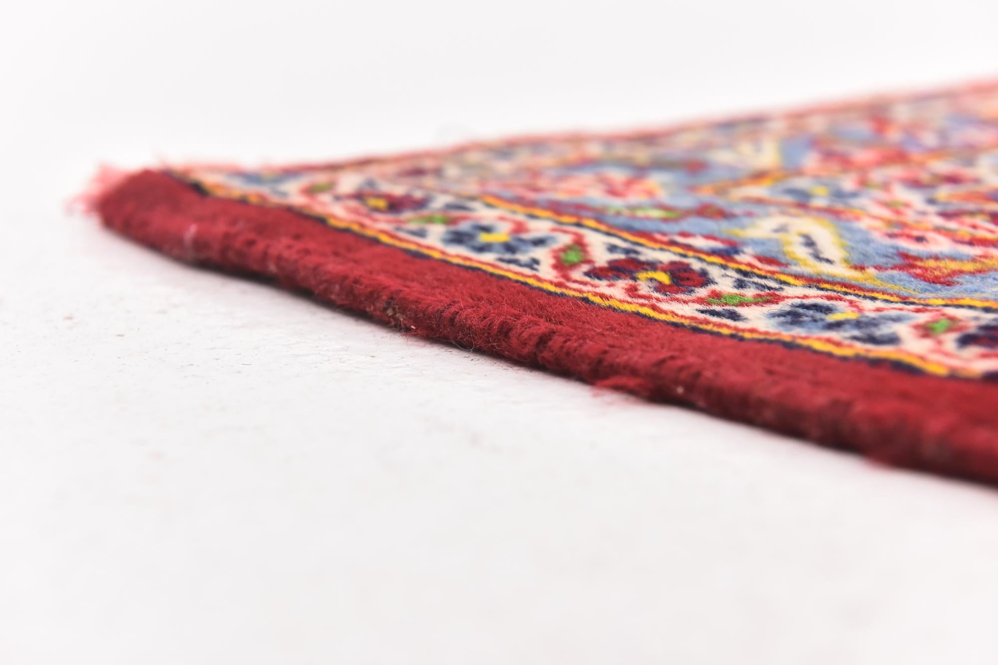 9' 7 x 13' Hand Knotted Kashan Persian Wool Rug