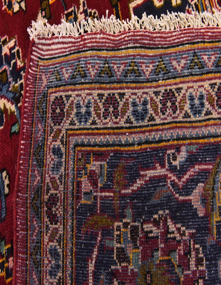 Detail image of 8' x 11' 4 Hand Knotted Kashan Persian Wool Rug