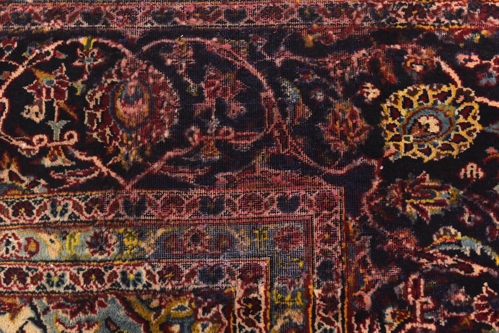 9' 9 x 13' 4 Hand Knotted Kashan Persian Wool Rug