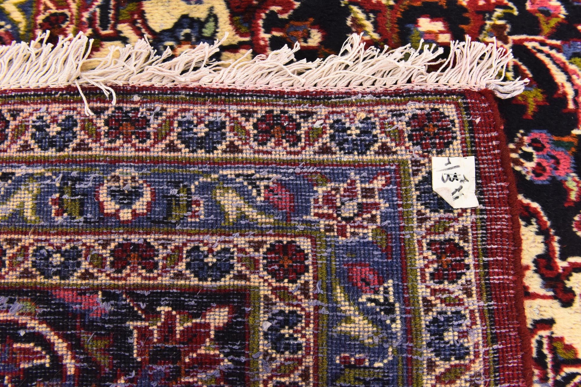 9' 8 x 13' 3 Hand Knotted Kashan Persian Wool Rug