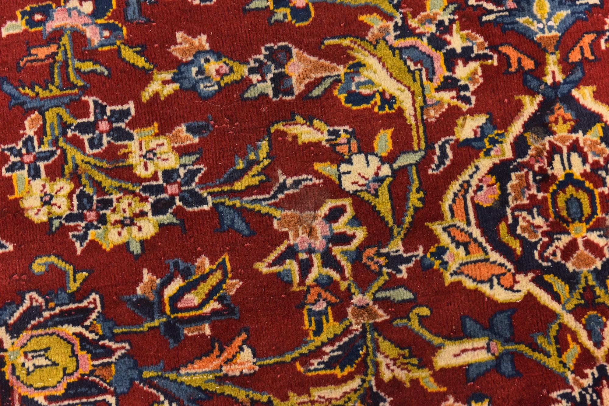 10' x 12' 9 Hand Knotted Kashan Persian Wool Rug