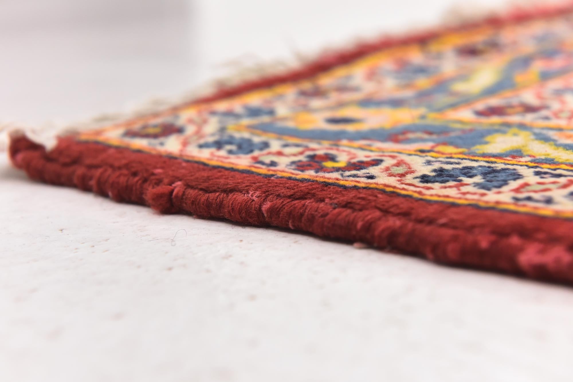 10' x 12' 9 Hand Knotted Kashan Persian Wool Rug