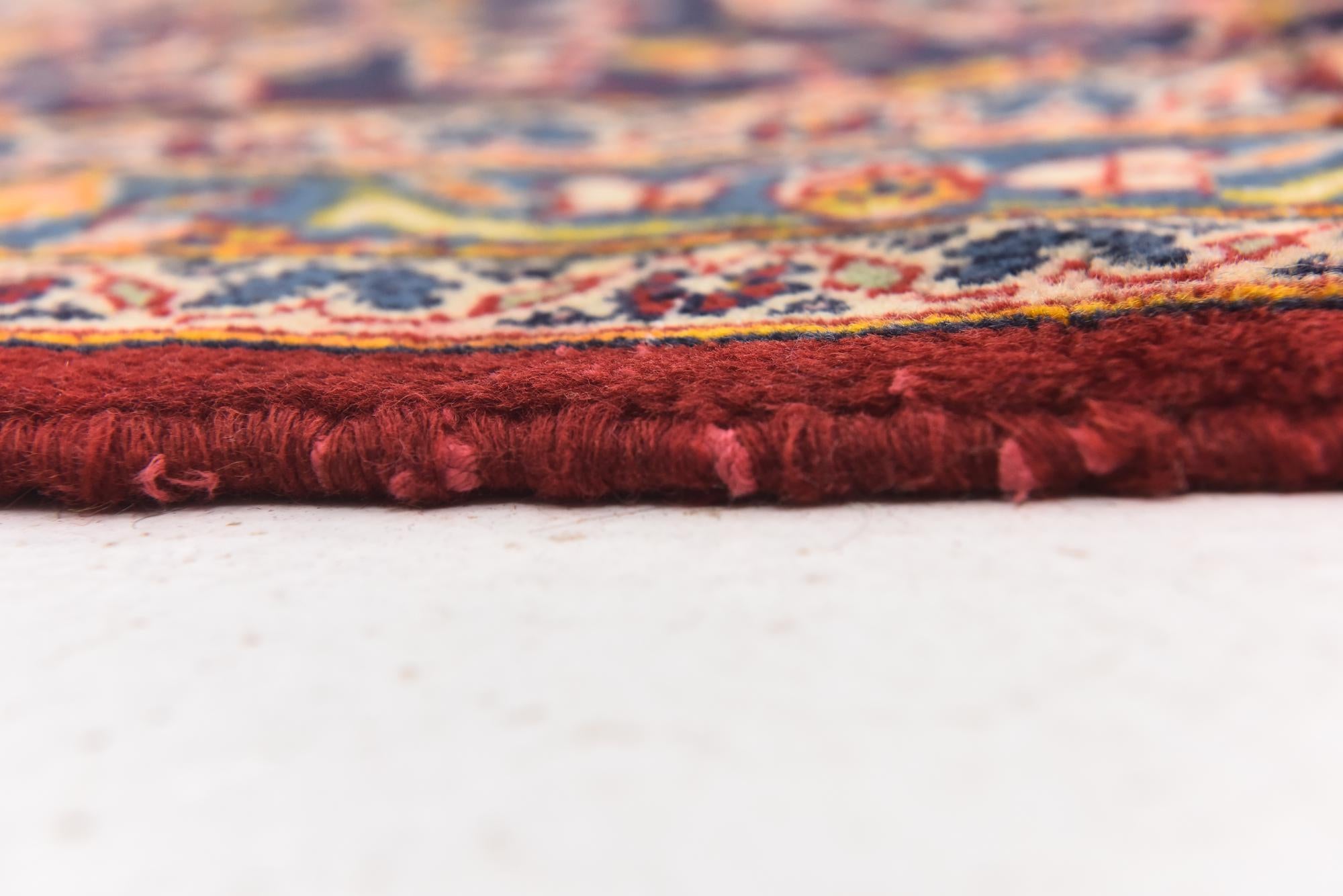 10' x 12' 9 Hand Knotted Kashan Persian Wool Rug