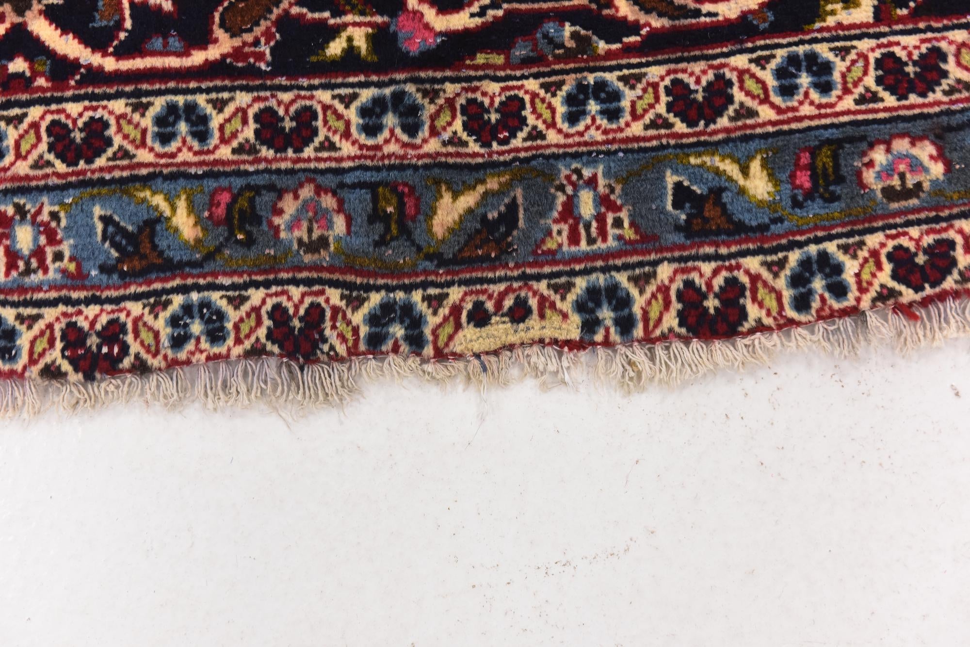 9' 9 x 13' 3 Hand Knotted Kashan Persian Wool Rug