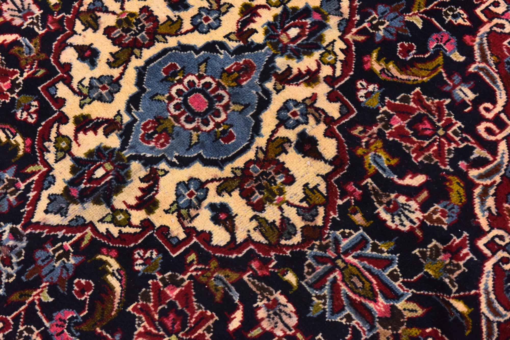 9' 9 x 13' 3 Hand Knotted Kashan Persian Wool Rug