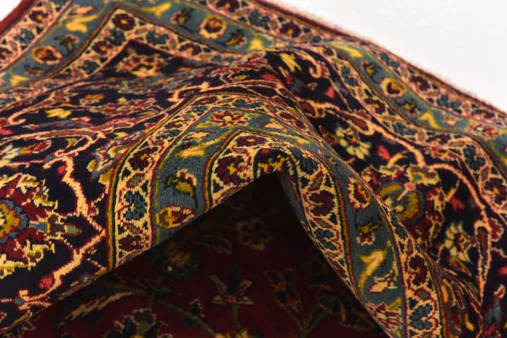 9' 7 x 13' Hand Knotted Kashan Persian Wool Rug