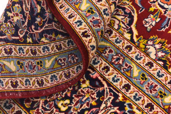 9' 10 x 12' 6 Hand Knotted Kashan Persian Wool Rug