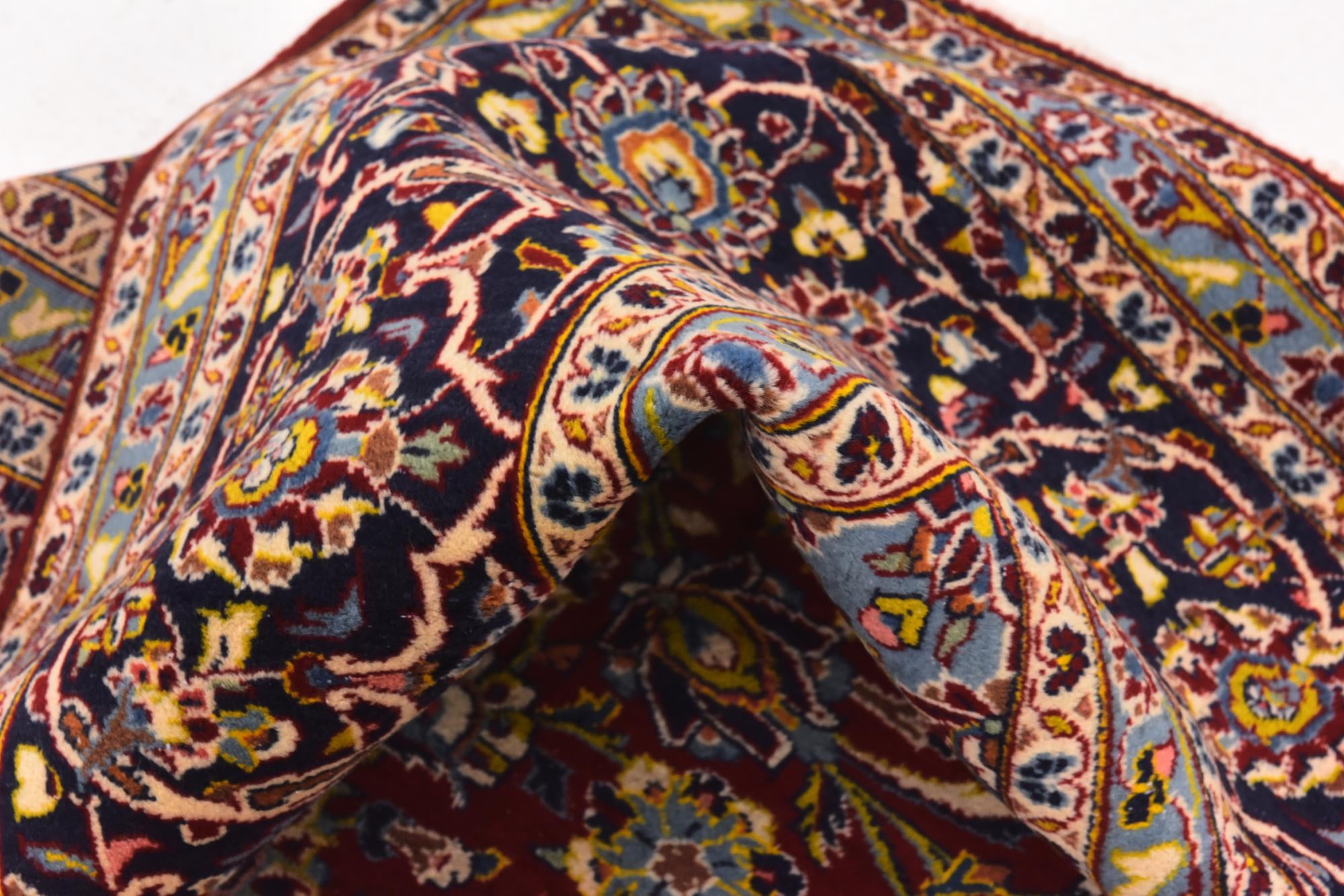 9' 10 x 12' 6 Hand Knotted Kashan Persian Wool Rug