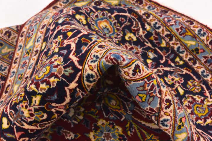 9' 10 x 12' 6 Hand Knotted Kashan Persian Wool Rug