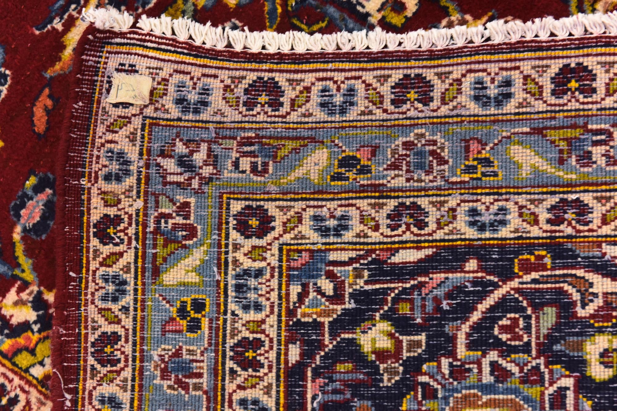 9' 10 x 12' 6 Hand Knotted Kashan Persian Wool Rug