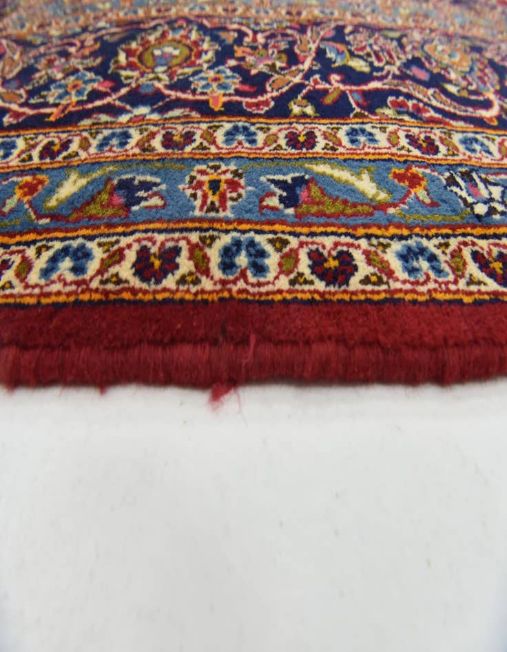 Detail image of 9' 8 x 13' Hand Knotted Kashan Persian Wool Rug