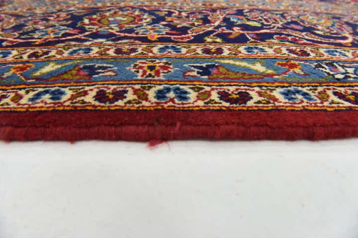 9' 8 x 13' Hand Knotted Kashan Persian Wool Rug