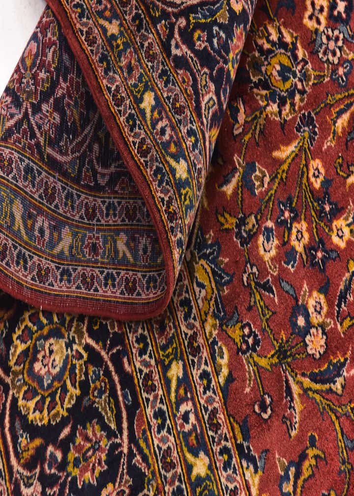 9' 10 x 13' 7 Hand Knotted Kashan Persian Wool Rug