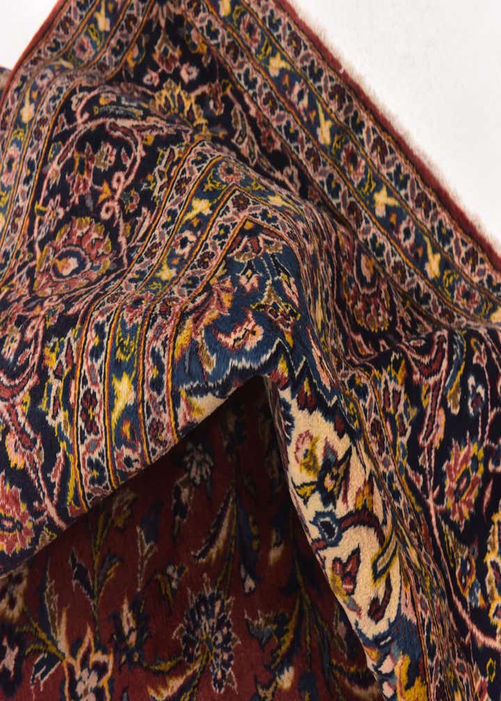 9' 10 x 13' 7 Hand Knotted Kashan Persian Wool Rug