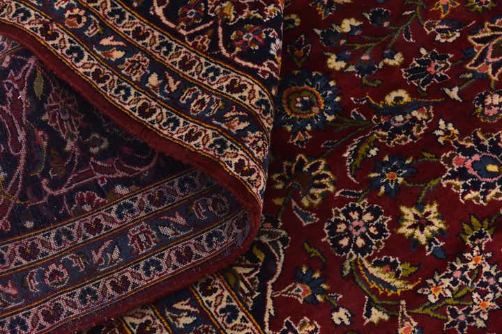 10' x 12' 10 Hand Knotted Kashan Persian Wool Rug